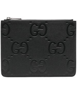 Gucci Jumbo Gg Clutch Bag - Black