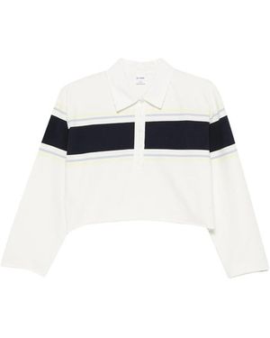 RE/DONE Stripe-Detail Polo Top - Blue