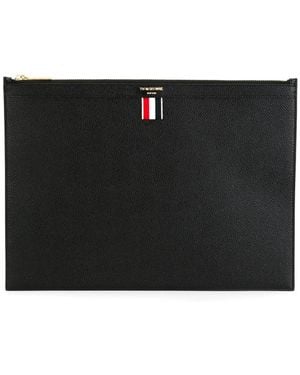 Thom Browne Pebble Grain Medium Document Holder - Black