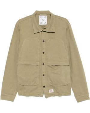 RANRA Button-Fastening Flap-Pocket Jacket - Green