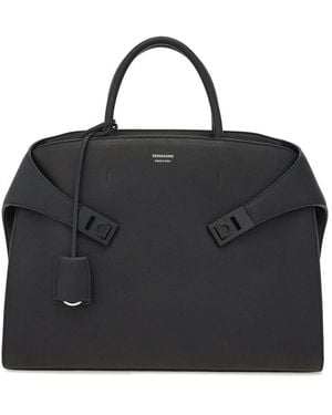 Ferragamo Hug Briefcase - Black