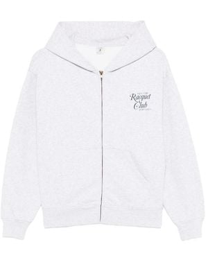 Sporty & Rich Zip-Up Hoodie - White