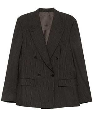 Gucci Pinstriped Double-Breasted Jacket - Black