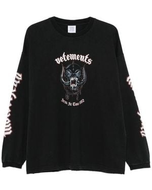 Vetements T-Shirts & Vests - Black