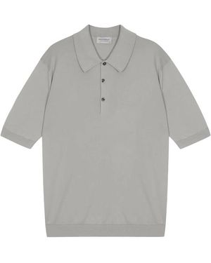 John Smedley Isis Polo Shirt - Grey