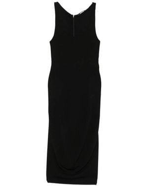Jacquemus Scoop-Neck Sleeveless Midi Dress - Black
