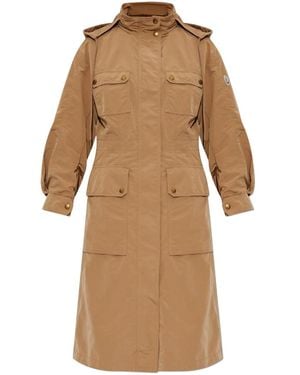 Moncler Nantes Parka Coat - Brown