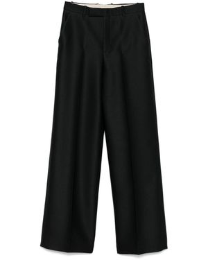 Gucci Embroidered Gabardine Trousers - Black