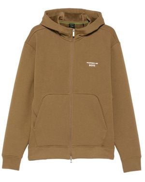 BOSS Zip-Up Hoodie - Natural