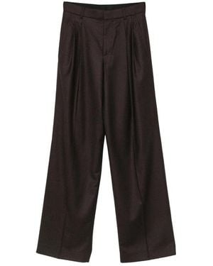 Petar Petrov Pleated Wide-Leg Pants - Black