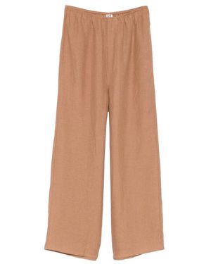 Baserange Elasticated-Waistban Trousers - Brown