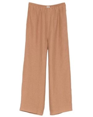 Baserange Elasticated-Waistban Trousers - Brown