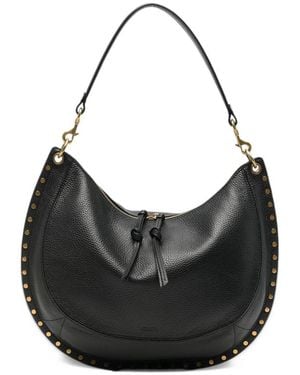 Isabel Marant Studded Pebbled Leather Tote Bag - Black