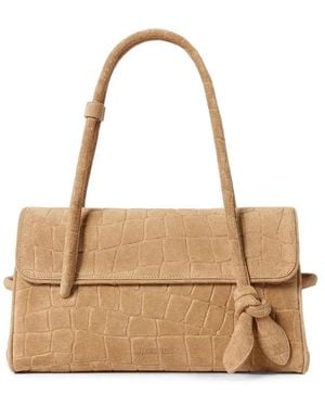 Jacquemus Croc-Effect Leather Tote Bag - Natural