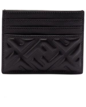 Fendi Logo-Embossed Cardholder - Black
