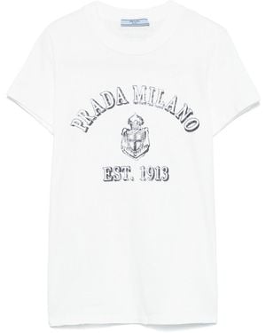 Prada Logo-Print T-Shirt - White