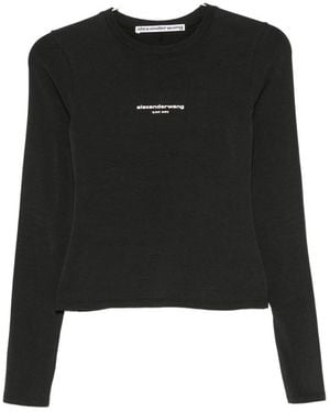 Alexander Wang Layered-Detail Ribbed-Knit Top - Black