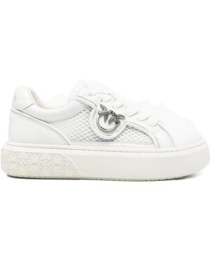 Pinko Yoko Appliqué Platform Trainers - White