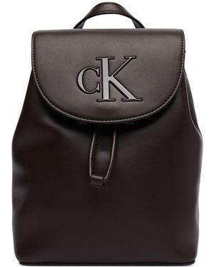 Calvin Klein Rucksack Bold Ck Flap Mini Backpack Lv04F3893G - Schwarz
