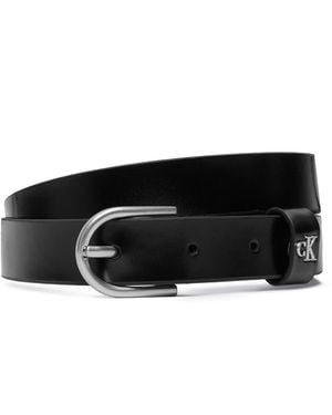 Calvin Klein Gürtel Rounded Buckle Ck Loop 25Mm Lv04F7107G - Schwarz