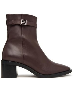 Calvin Klein Stiefeletten Block Heel Ank Boot Lth Hdw Hw0Hw03171 - Braun