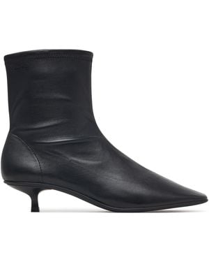 Calvin Klein Stiefeletten Round Kitt Heel Ankle Boot Nappa Hw0Hw03169 - Schwarz