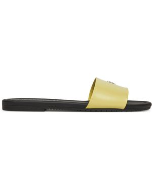 Calvin Klein Pantoletten Flat Sandal Slide Mg Yw0Yw01697 - Gelb