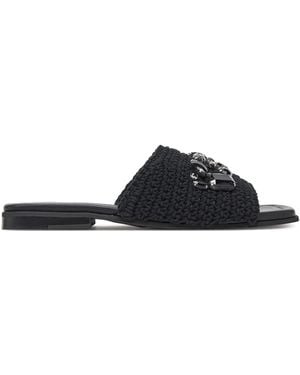 Inuikii Pantoletten Classic Suede Velcro 70104-367 - Schwarz
