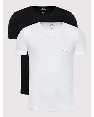 ARMANI EXCHANGE 2Er-Set T-Shirts 956004 Cc282 42520 Regular Fit - Schwarz