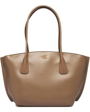 Calvin Klein Handtasche Ck Medium Dome Tot Lv04F3344G - Braun