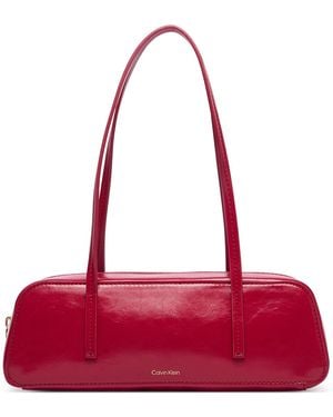 Calvin Klein Handtasche Foil Logo Glossy Bauletto Lv04F3638G - Rot