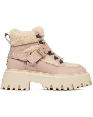 Buffalo Schnürstiefeletten Aspen Com Mid Warm 18591 - Natur