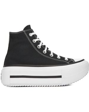 Converse Sneakers Aus Stoff Chuck Taylor All Star Lift Double Stack A12975C - Schwarz
