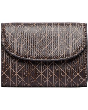 Calvin Klein Geldbörse Emblem Aop Flap Coin Wallet Lv04F1226G - Mettallic