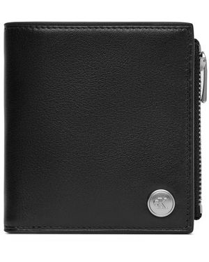 Calvin Klein Große Herren Geldbörse Jeans Hardware Compact Zip Walle Lv04G1078G - Schwarz