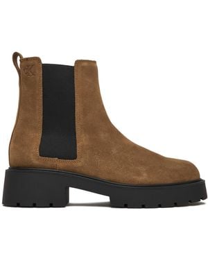 Calvin Klein Klassische Stiefeletten Chunky Yw0Yw02071 - Braun