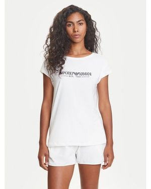 Emporio Armani Pyjama Ew000495 Af10881 U1131 Regular Fit - Weiß