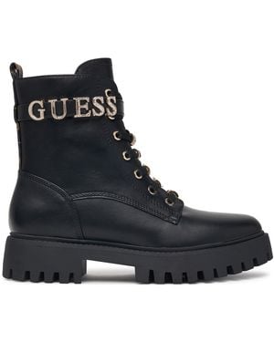 Guess Schnürstiefeletten Flffic Ele10 - Schwarz