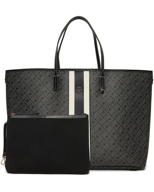 Tommy Hilfiger Handtasche Th Monoplay Le Maxi Tote Aw0Aw17697 - Schwarz