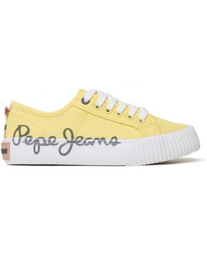 Pepe Jeans Sneakers Aus Stoff Ottis Log G Pgs30577 - Gelb