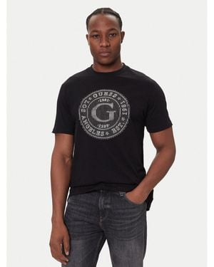 Guess T-Shirt M5Bi15 K8Fq4 Regular Fit - Schwarz
