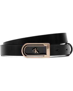 Calvin Klein Gürtel Round Ck Enamel Plaque 20Mm Lv04F7109G - Schwarz