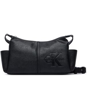 Calvin Klein Handtasche Pockets Monologo Crossbody Lv04F3687G - Schwarz