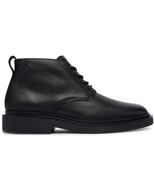 Calvin Klein Schnürschuhe Sq Rubber Desert Boot Lth Hm0Hm02352 - Schwarz