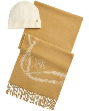 Ralph Lauren Set Schal Und Mütze 454P23530002 - Mettallic