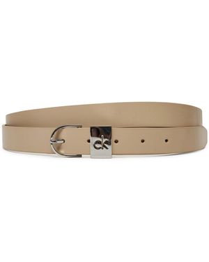 Calvin Klein Damengürtel Ck Loop Rnd Buckle 2.5_Smooth K60K612936 - Natur