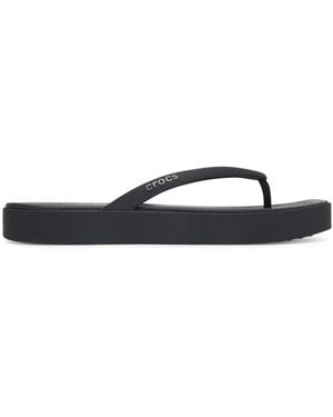 Crocs™ Zehentrenner Miami Square Flatform Flip 214161 - Schwarz