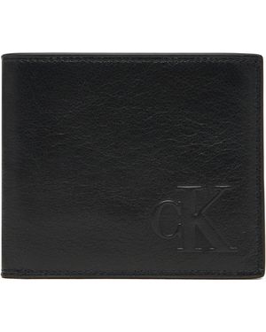 Calvin Klein Große Herren Geldbörse Ck Ew Billfold W/ Coin Lv04G1072G - Schwarz