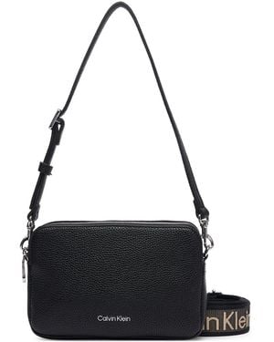 Calvin Klein Handtasche Webbing 2X Strap Camera Bag Lv04F3656G - Schwarz