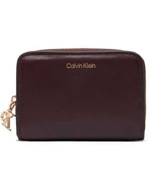 Calvin Klein Geldbörse Ck Medium Flap Zip Around Lv04F1075G - Lila